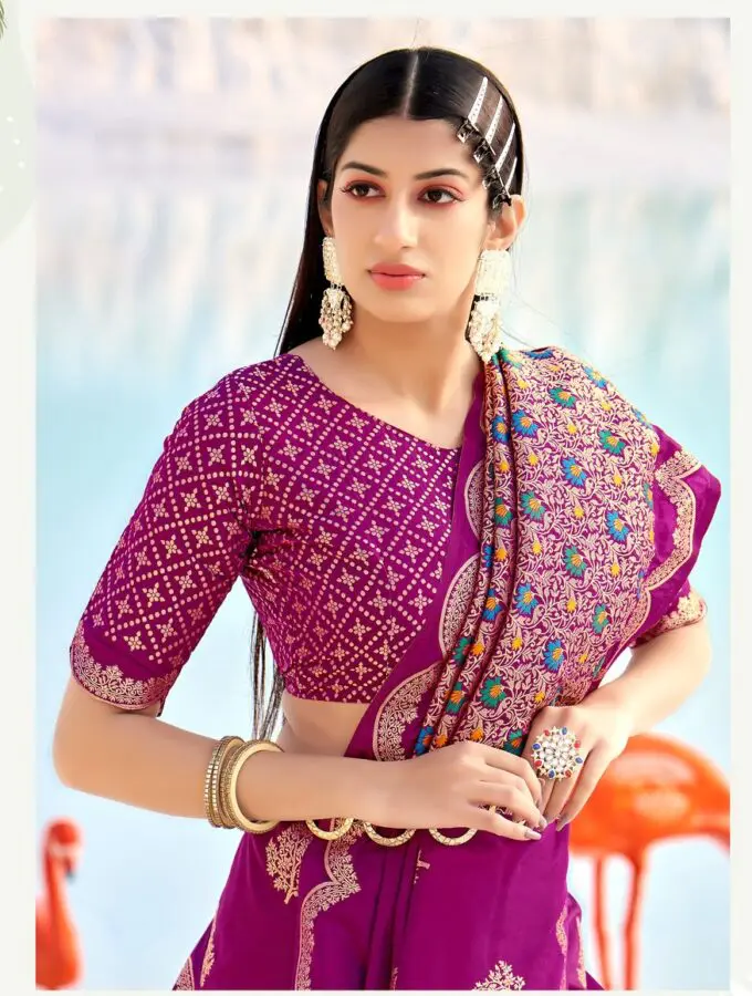 Designer Blouse Silk Saree