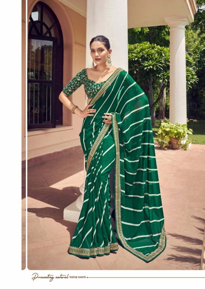 Emerald Green Banarasi Silk Saree – Vijayalakshmi Silks
