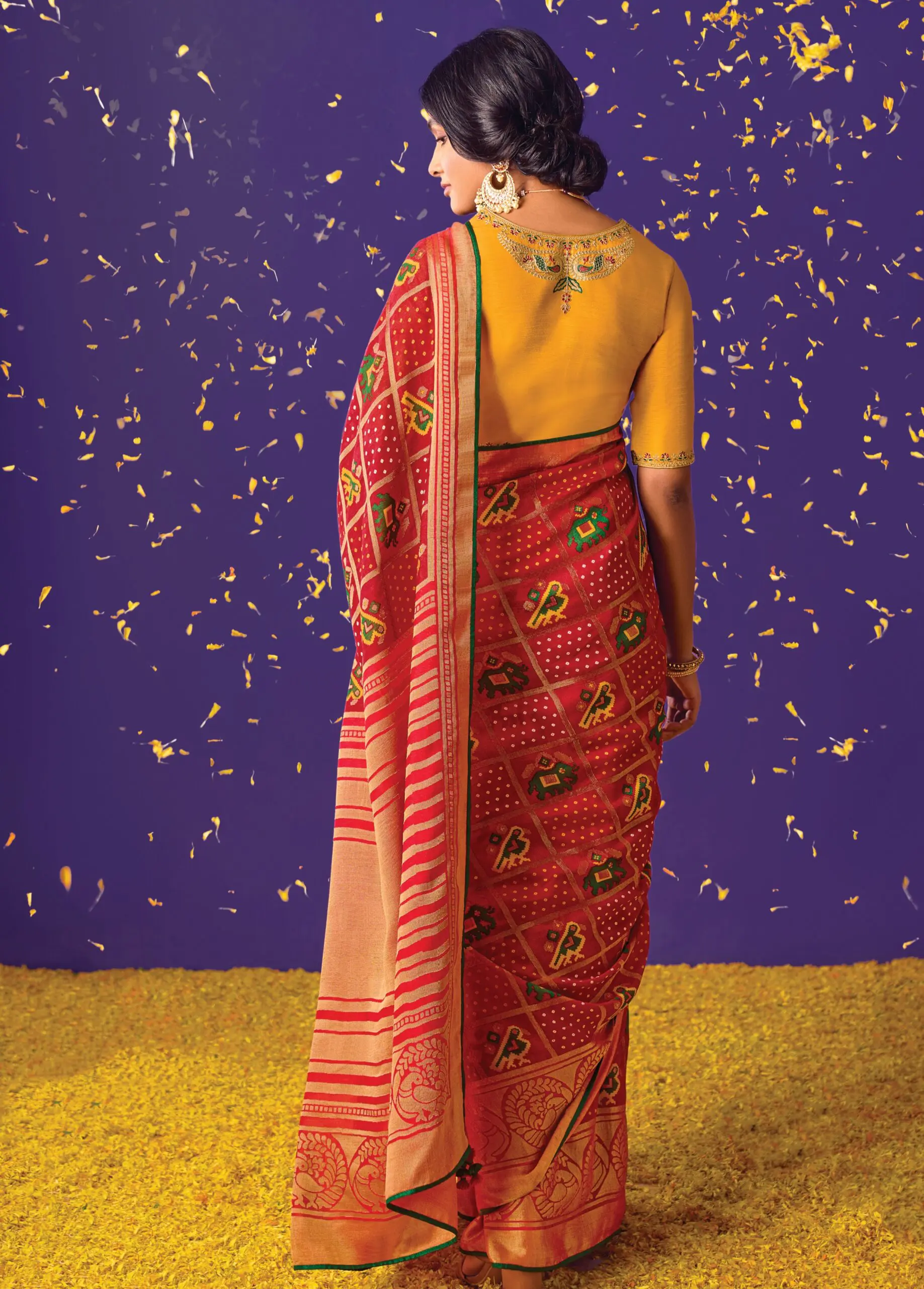 Buy Crimson Red Paithani Saree online-Karagiri