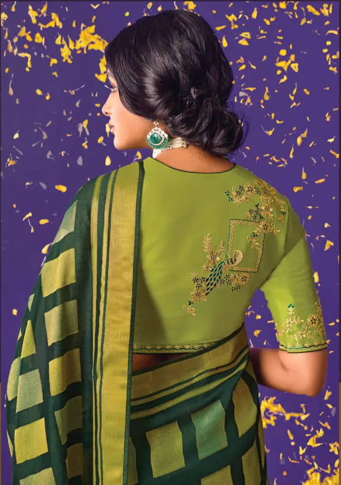 Forest Green Saree Blouse