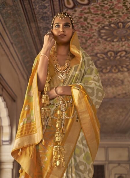 Golden Yellow Silk Saree