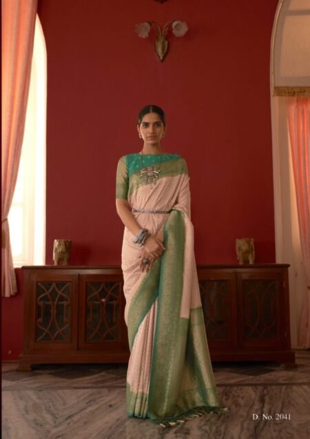 Pista-Green Georgette Saree With Sequins Work On Body And Lace Work On  Border | Exotic India Art