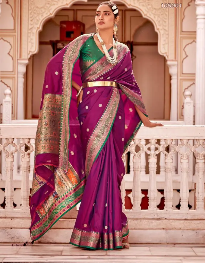 Party Wear, Traditional Purple and Violet color Art Silk, Silk fabric Saree  : 1852041