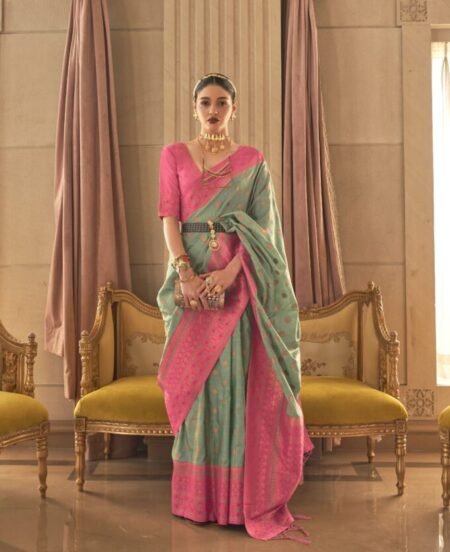 Urban Cultry STUNNING ROYAL BLUE SAREE WITH BABY PINK BORDER AND BLOUSE  Price in India - Buy Urban Cultry STUNNING ROYAL BLUE SAREE WITH BABY PINK  BORDER AND BLOUSE online at undefined